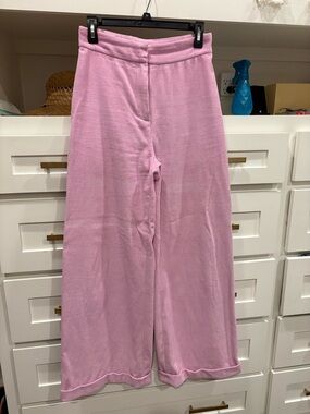 Wide Leg Women's Pants in Light Pink